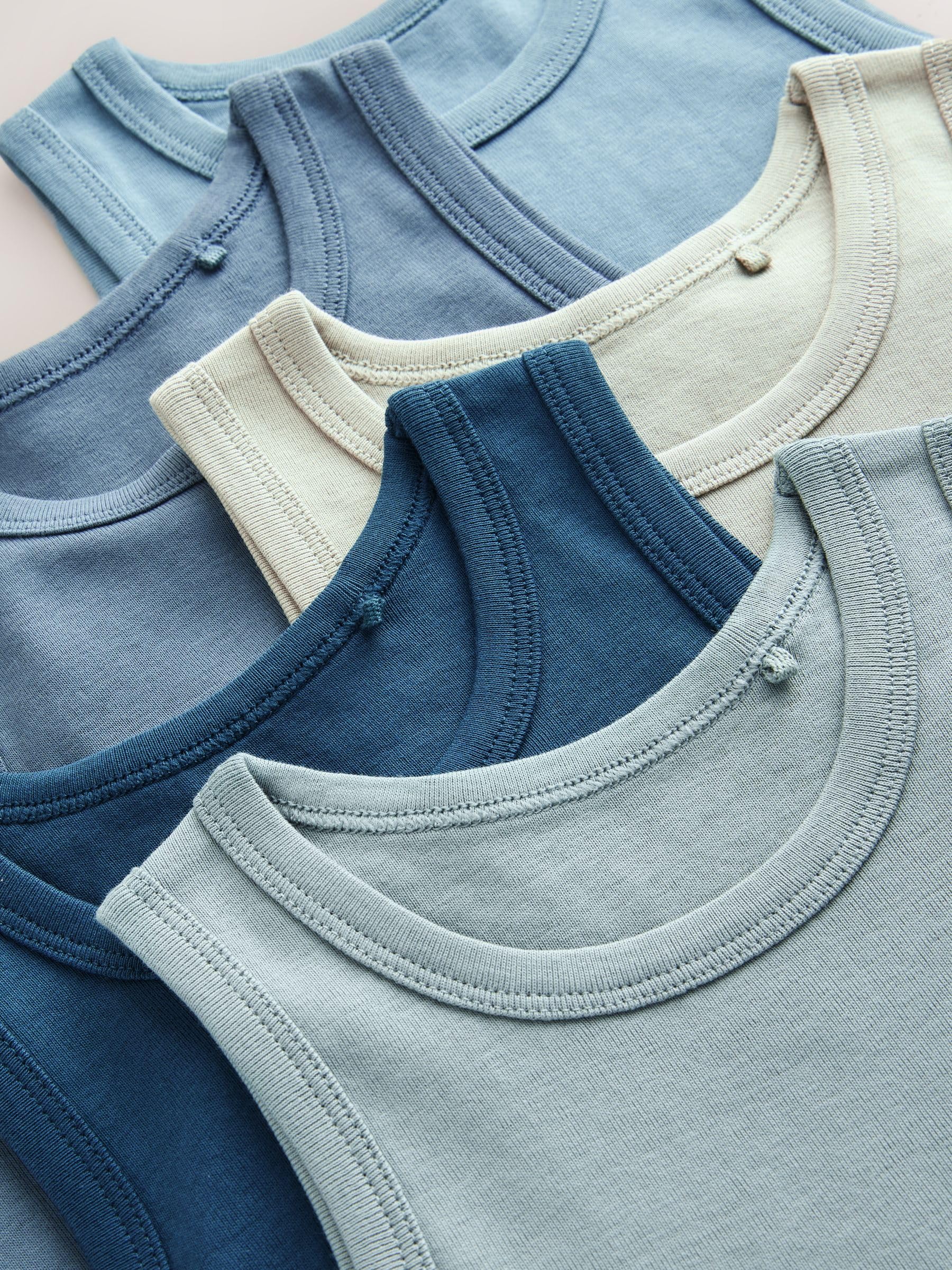 NEXT Jungen 5er-Pack Trägertops aus Biobaumwolle 86-176