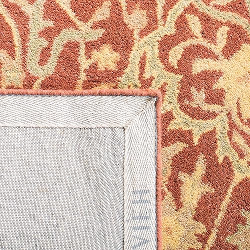 Miniatura 7 de SAFAVIEH Antiquity Collection AT14C - Alfombra de lana tradicional oriental de primera calidad, hecha a mano, 3 x 5 pies, color óxido