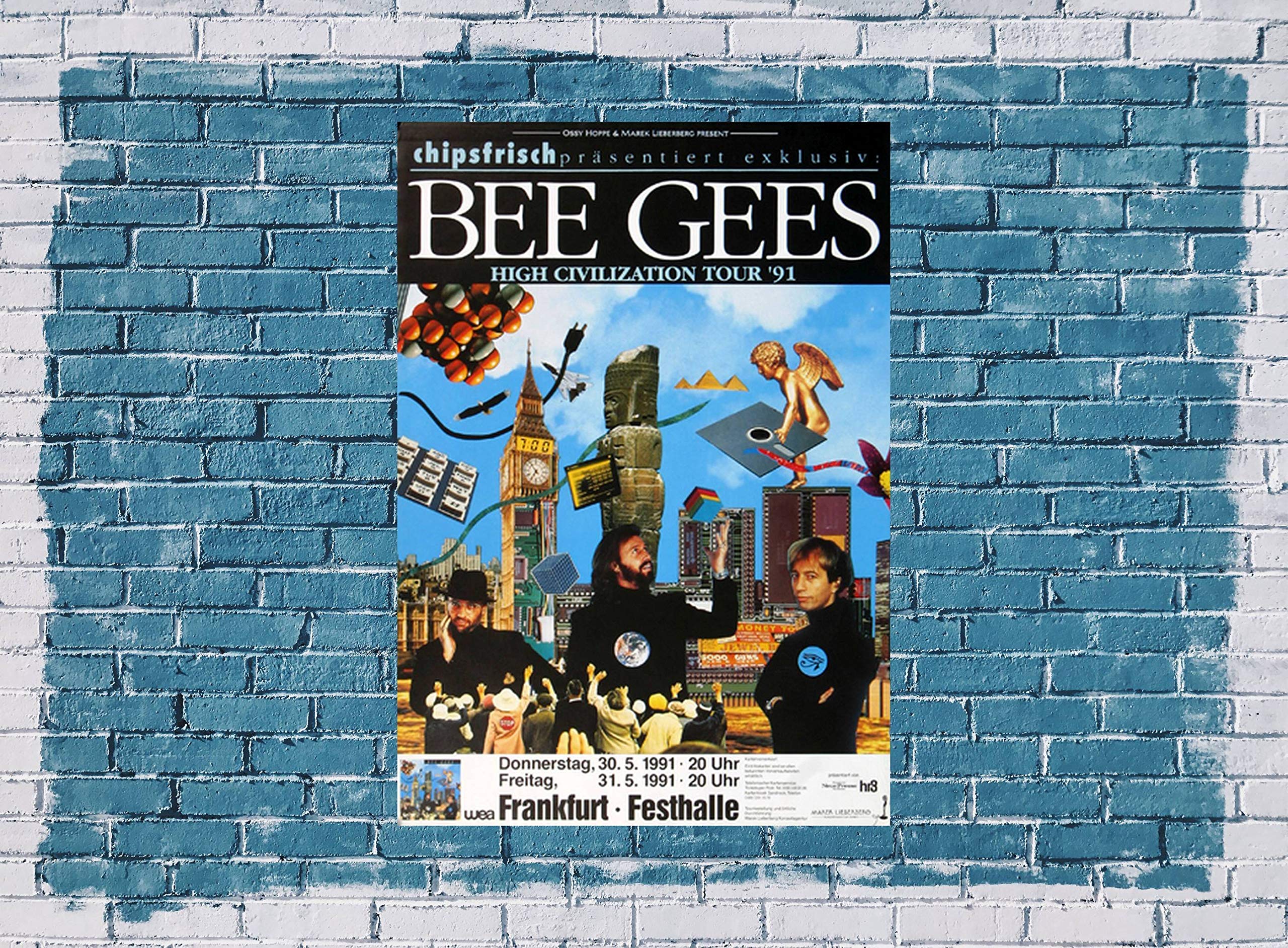 Bee Gees - High Civilization, Frankfurt 1991 » Konzertplakat/Premium Poster | Live Konzert Veranstaltung | DIN A1 «