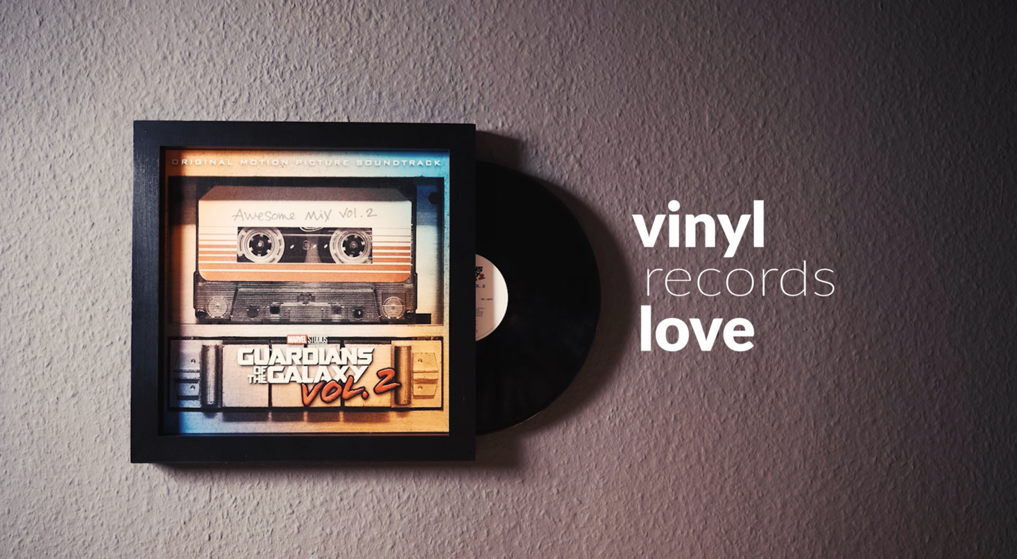 Cadre Noir Élégant Grupo Erik Pour Disques Vinyles LP 12 Pouces 30x30 Cm - Cadre Décoration Murale Vinyle 33 Tours En Bois MDF