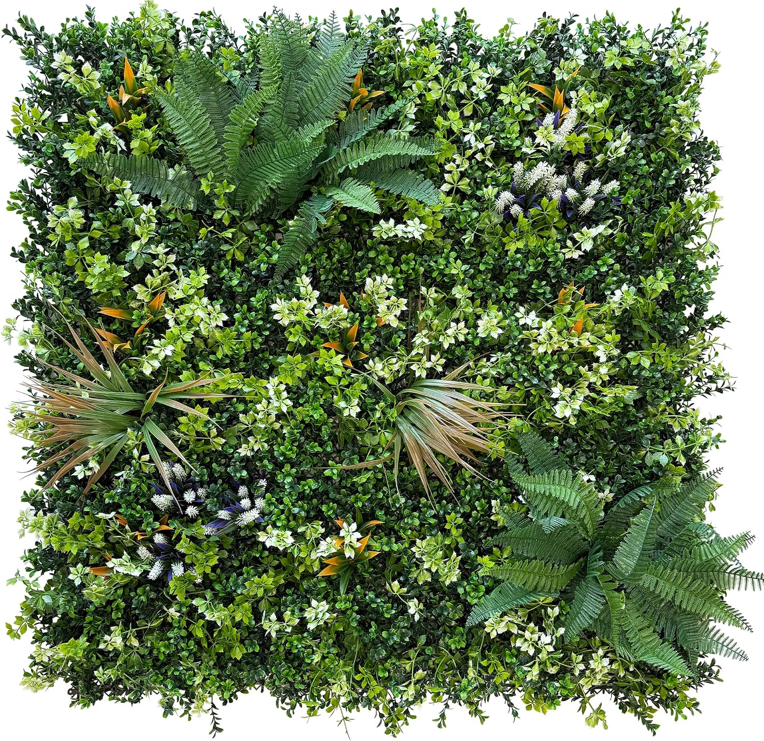 Artificial Greenery Grass Wall Panels: 20x20 Inch 24P UV-Anti Faux Boxwood Roll Panels,Indoor and Outdoor Ivy Plant Privacy Fence Screen for Balcony,Garden, Patio Decor
