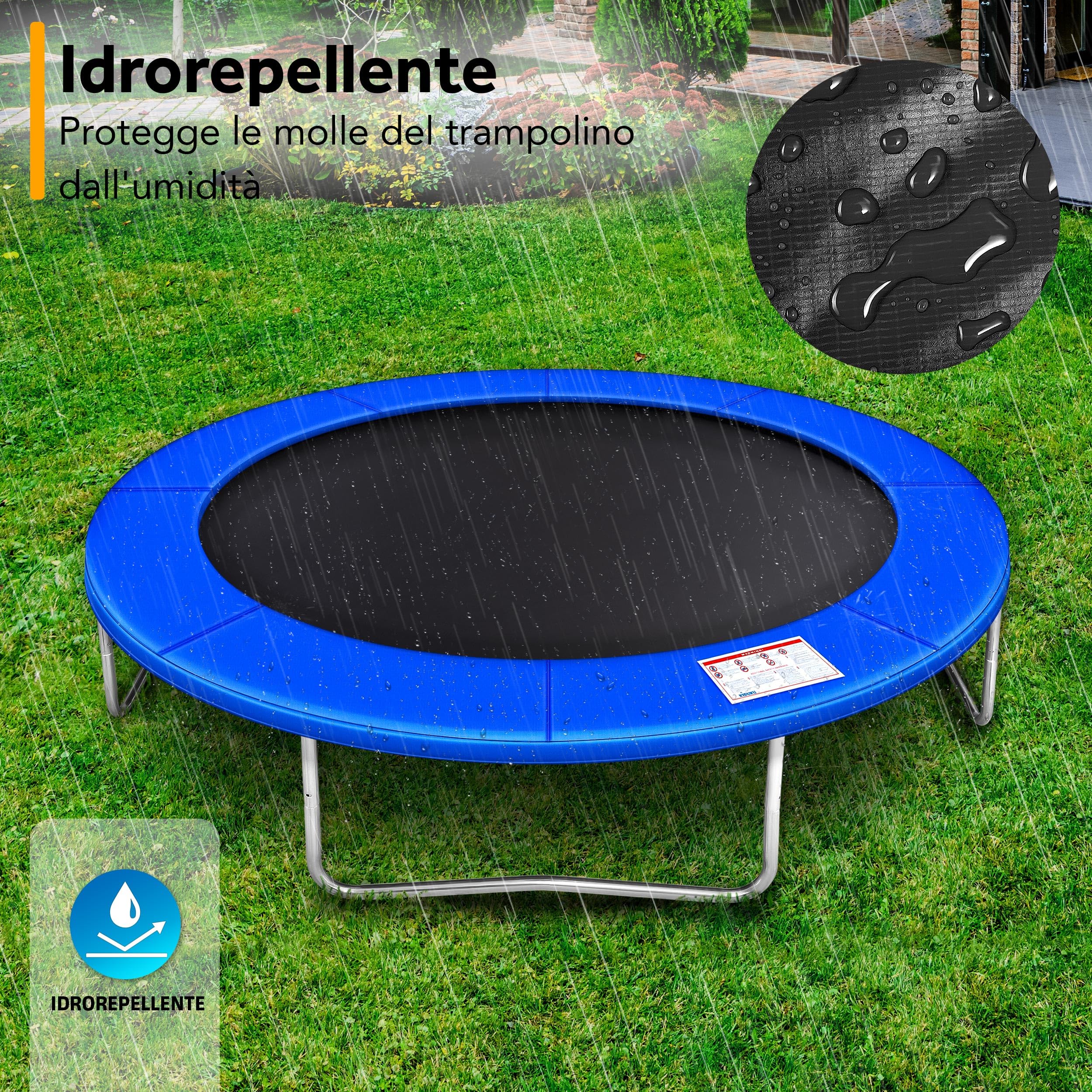KIDUKU® Copertura Bordo Imbottitura Protettiva per Cornice Trampolino Bordo Protezione Elastico Giardino 244 305 366 427 cm