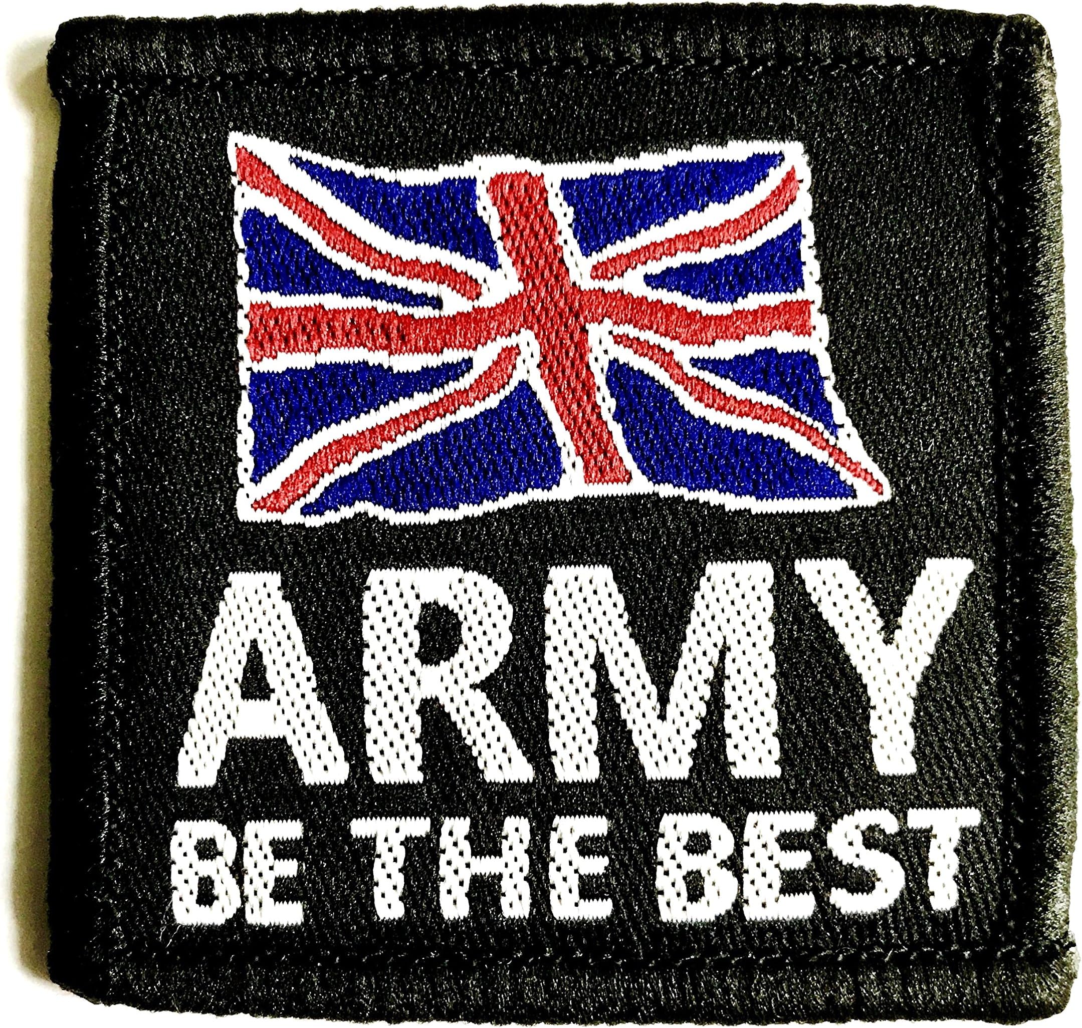 BRITISH ARMY Be the Best PATCH Black sew on military cloth badge British soldier flag patch