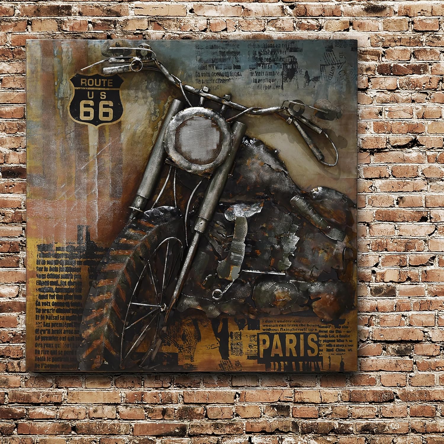 Empire Art Direct Motorcycle I Mixed Media Iron Hand Painted Dimensional Wall Art Ready to Hang,40 x 40 Empire Art Direct Motorcycle I Mixed Media Iron Hand Painted Dimensional Wall Art Ready to Hang,40 x 40