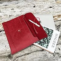 Vista 12 de Vintage pu Leather 13.5" Certificate File Sleeve Case Business Manila Clutch Envelope Bag Office Documents Folder (Army Green)