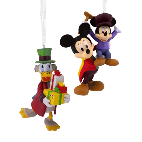 Hallmark Disney Mickey's Christmas Carol Christmas Ornaments, Set of 2