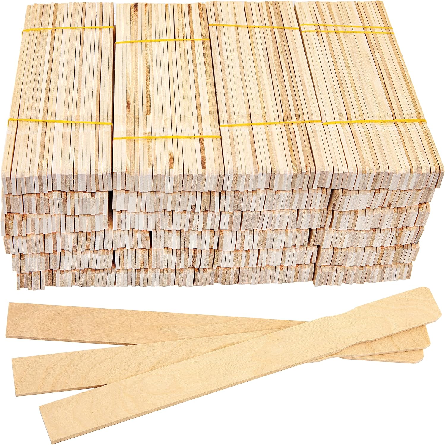 100 Pack Wood Paint Stir Sticks 12 Inch Paint Stirrers, Garden Markers, Hobby Supply, Mixing Sticks for Epoxy, Resin