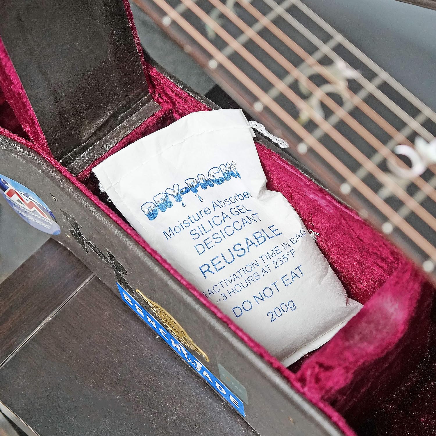 200 Gram Reusable Reactivatable Cotton Bag Silica Gel Desiccant - Perfect for Drawers Safes Storage Up To 15 Cubic Ft, DP200BAG 1 Pack