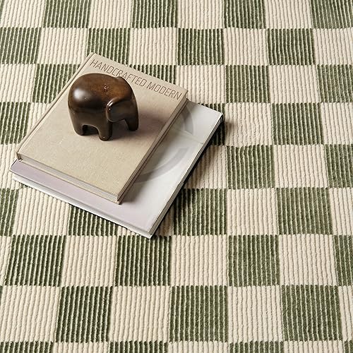 Miniatura 4 de Gambit - Alfombra a cuadros de 2 pies 7 x 9 pies, lavable a máquina, para pasillo y entrada, 100% reciclada, certificado Oeko-Tex, pelo mediano,