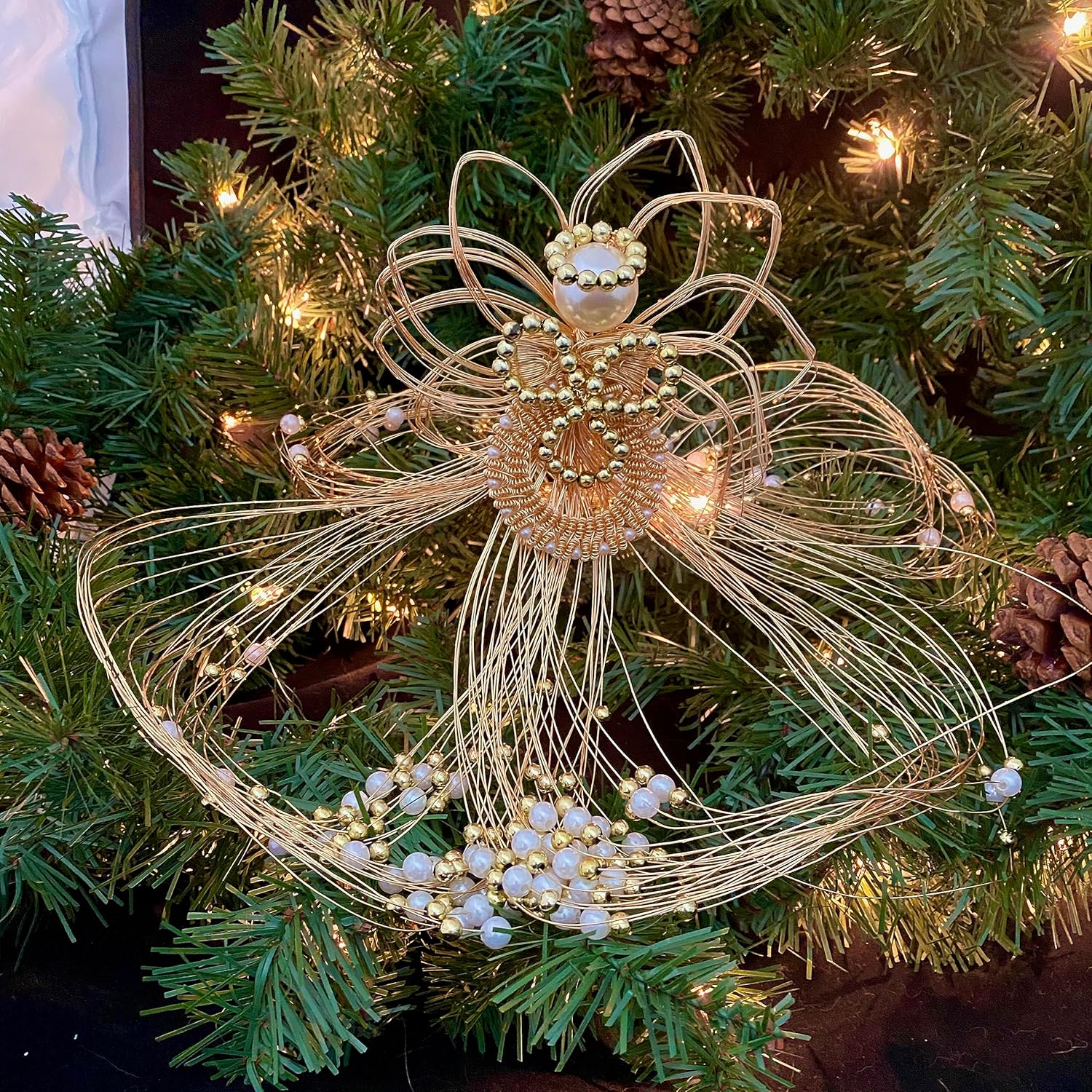 Gold angel tree topper Handmade Products