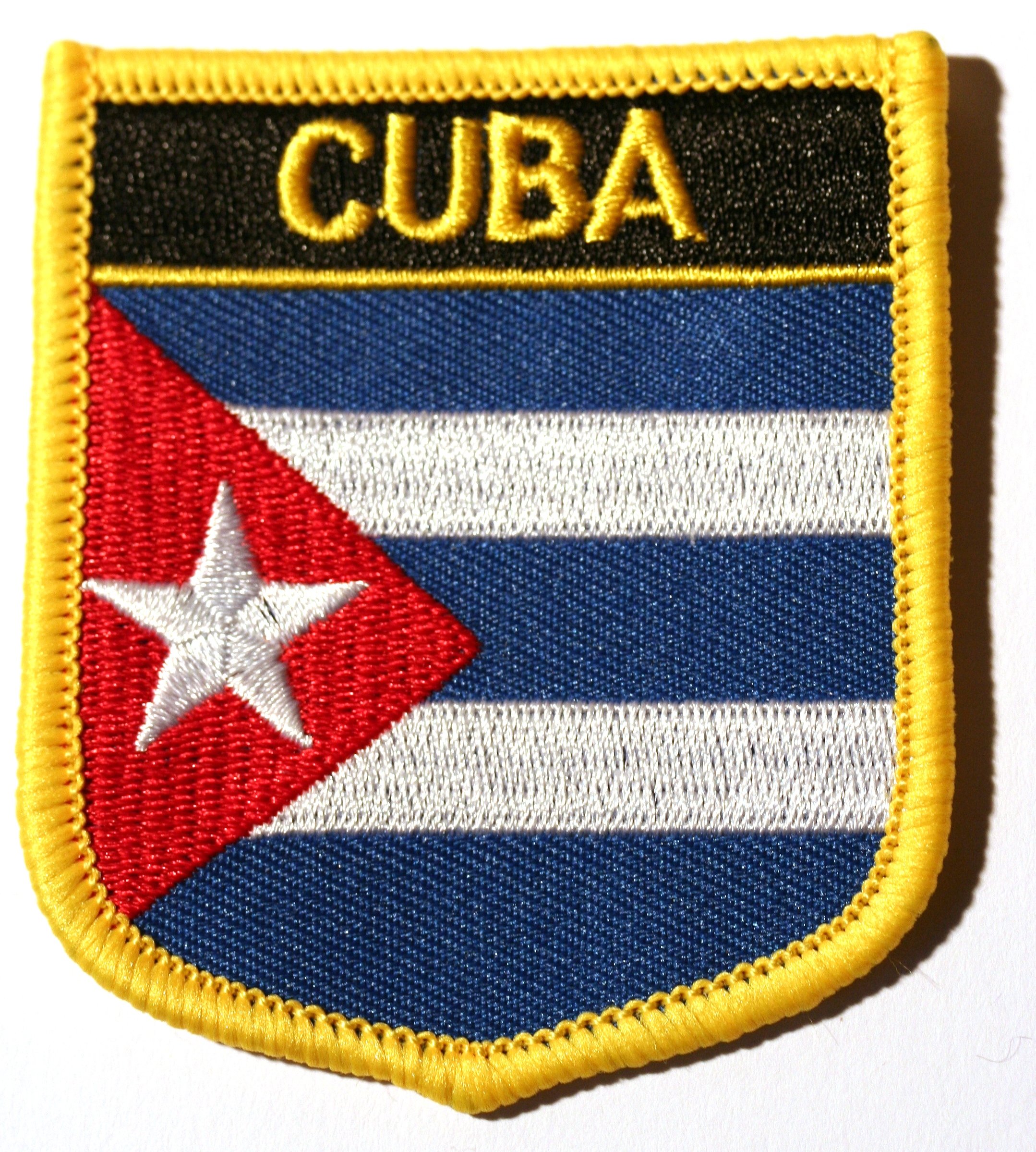 Cuba Embroidered Shield Flag Patch