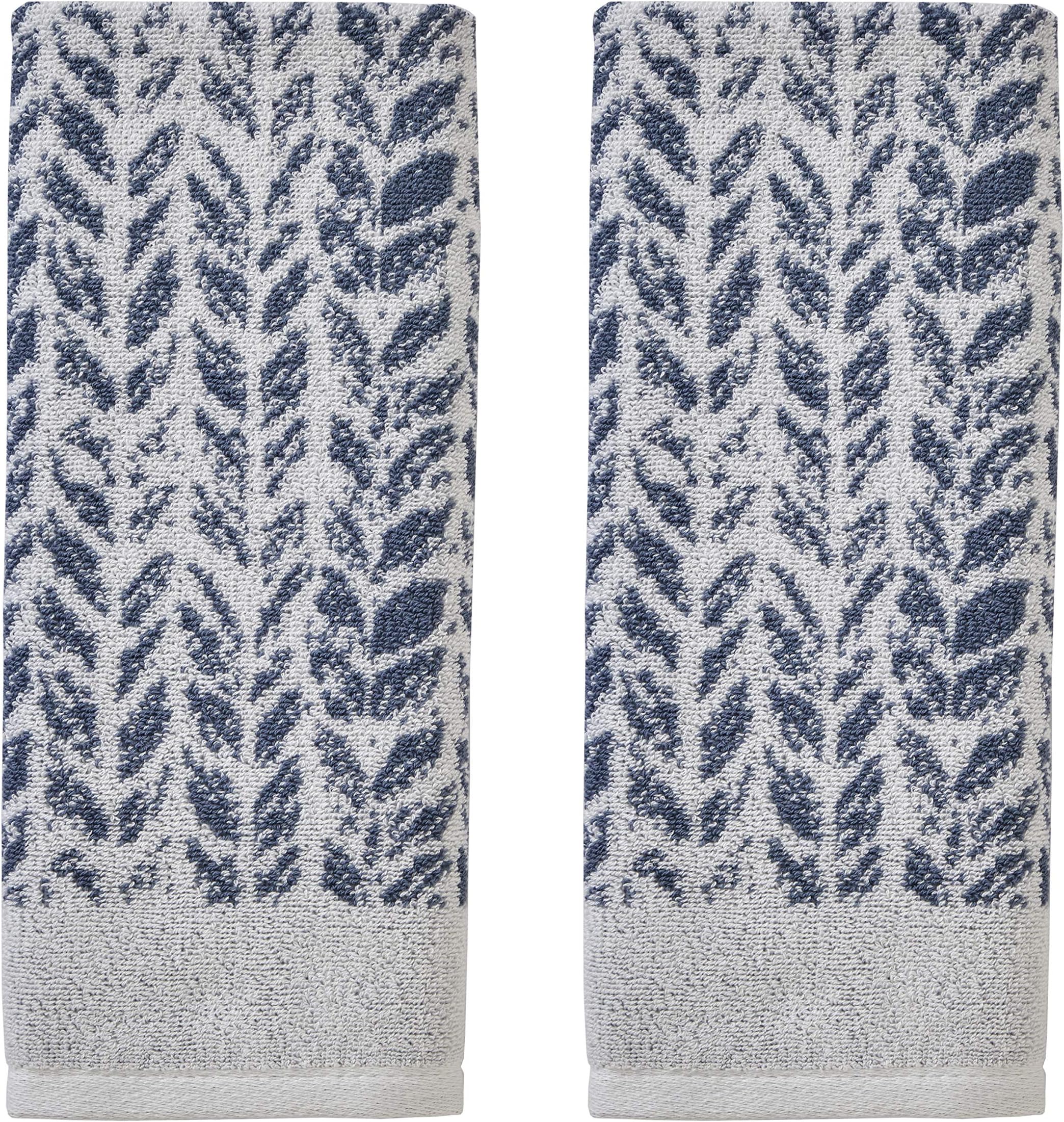 Amazon.com: Great Bay Home Blue Bath Towels - 100% Cotton 6 Pack 26x16 ...