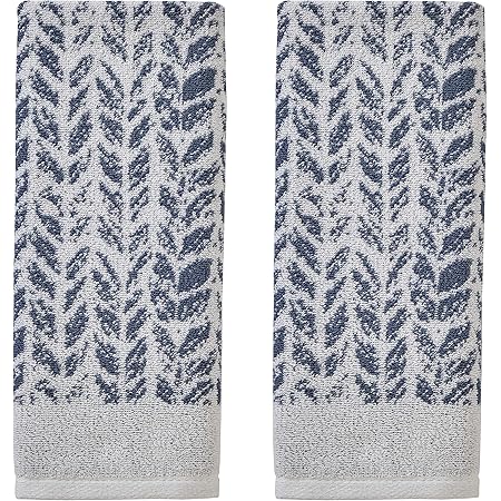 SKL Home Life Is Beautiful Handtuch-Set 2-teilig Aqua - Bestickte Velours Handtücher