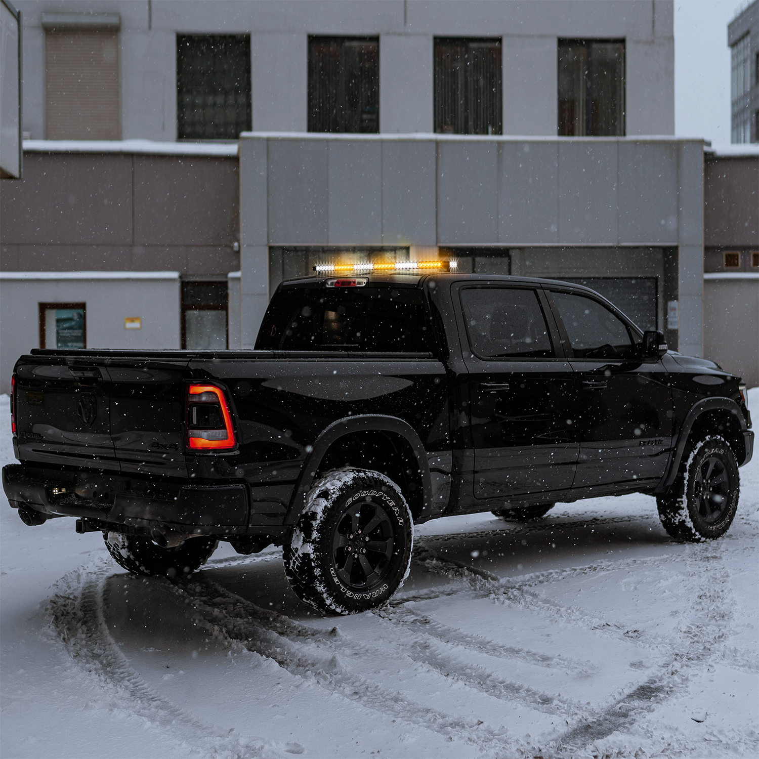 Image of LINKITOM LED Strobe Light Bar -Aluminum Double Side Flashing 37.5'' 78 LED High Intensity Emergency Warning Lightbar w /Magnetic Base for Safety Construction Plow Truck Vehicles