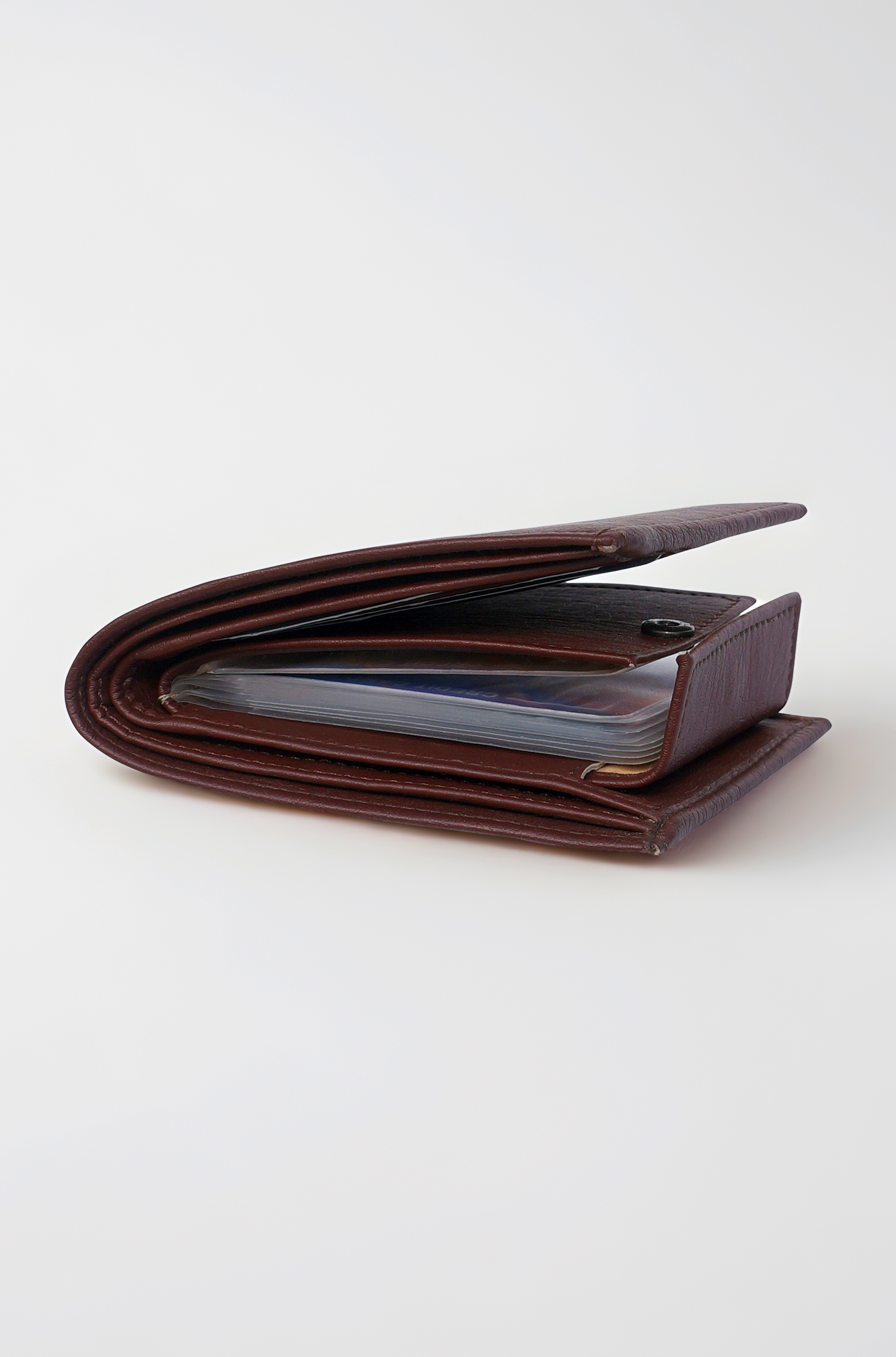 Men Casual Brown Artificial Leather Wallet (8 Card Slots)