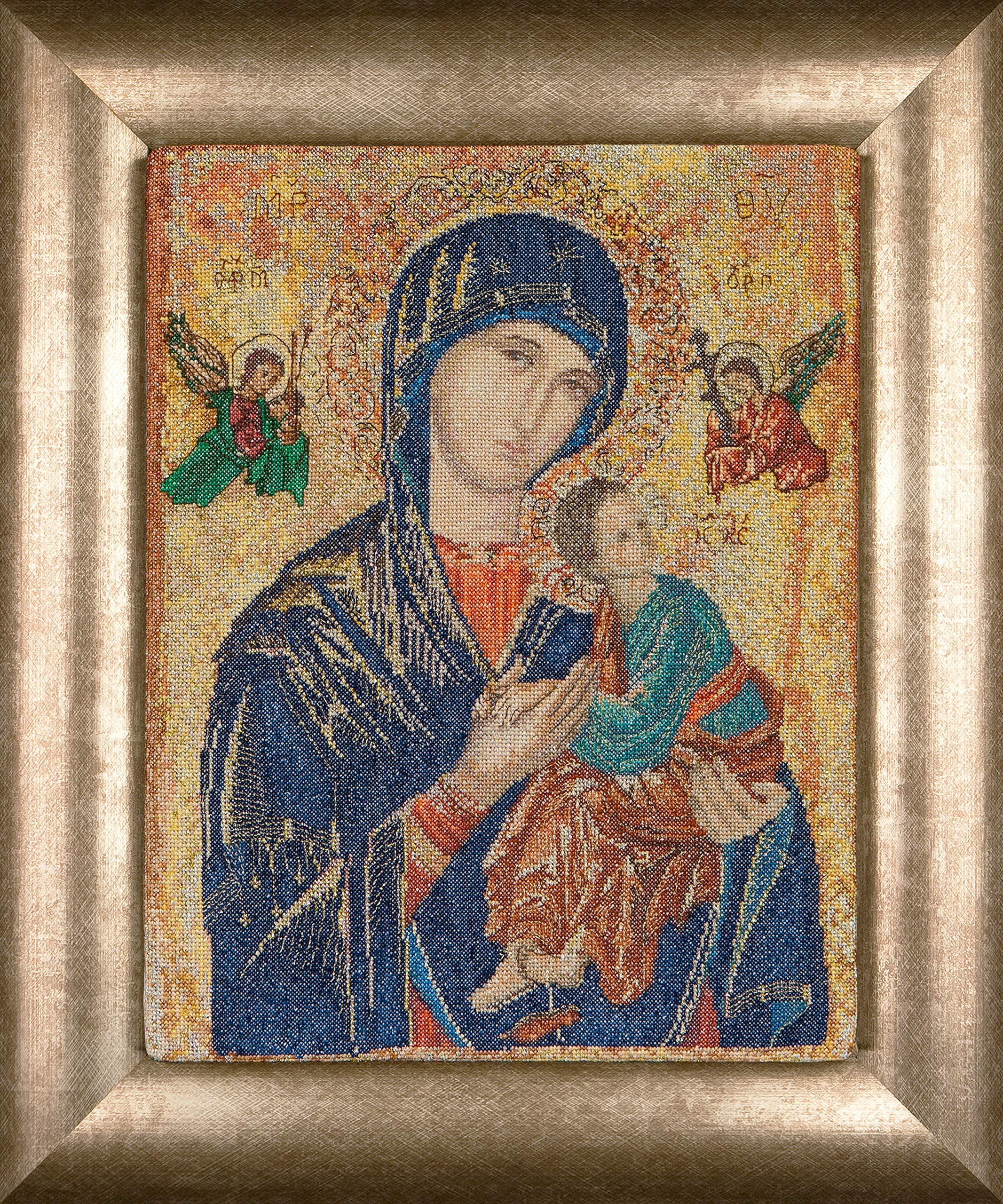 Thea GOUVERNEUR SINCE 1959Cross Stitch Kit - Our Lady of Eternal Aid - Aida - 18 Count - For Adults - 551A