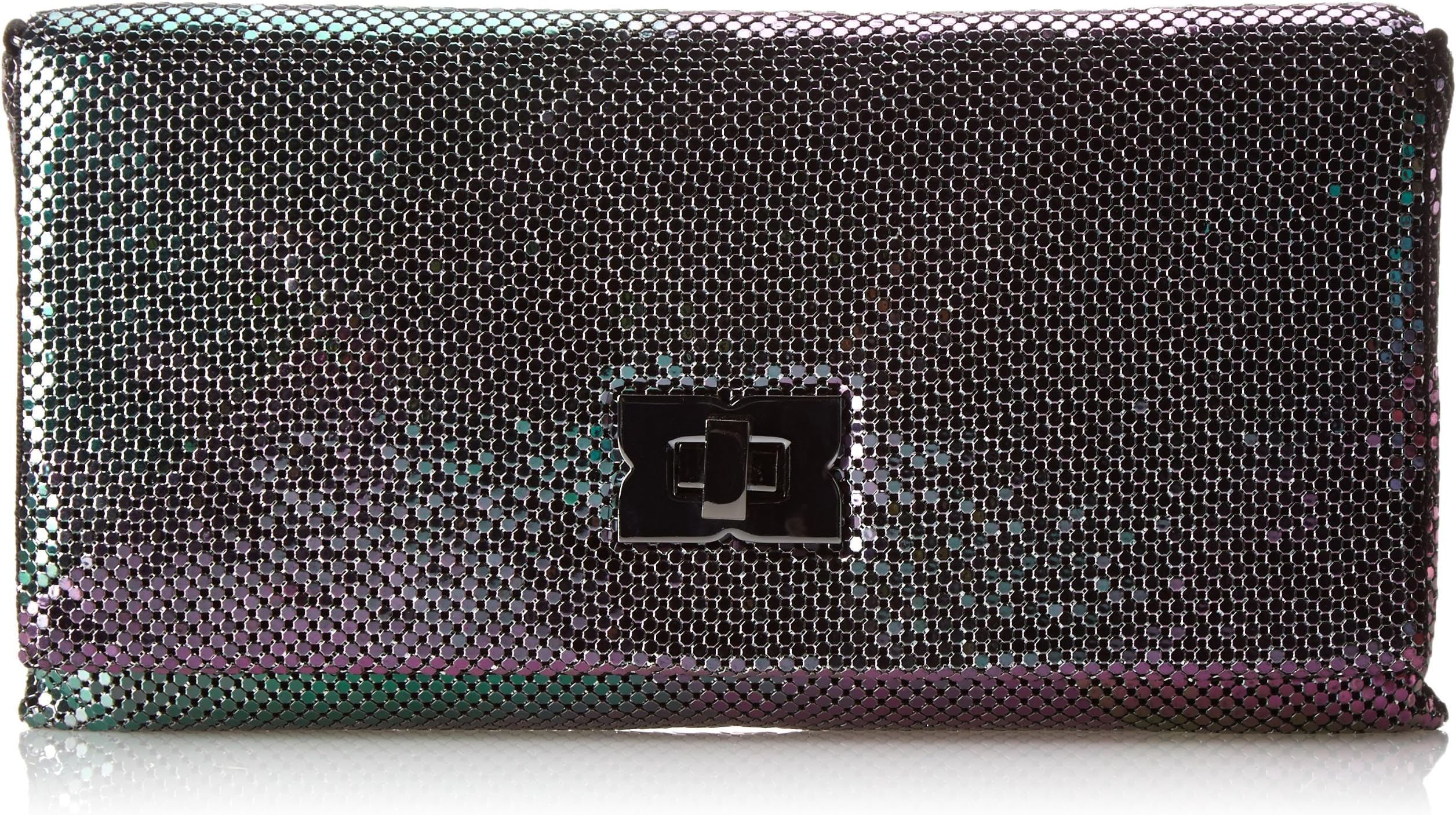BCBG Blake Metal Mesh With Turnlock Evening Bag