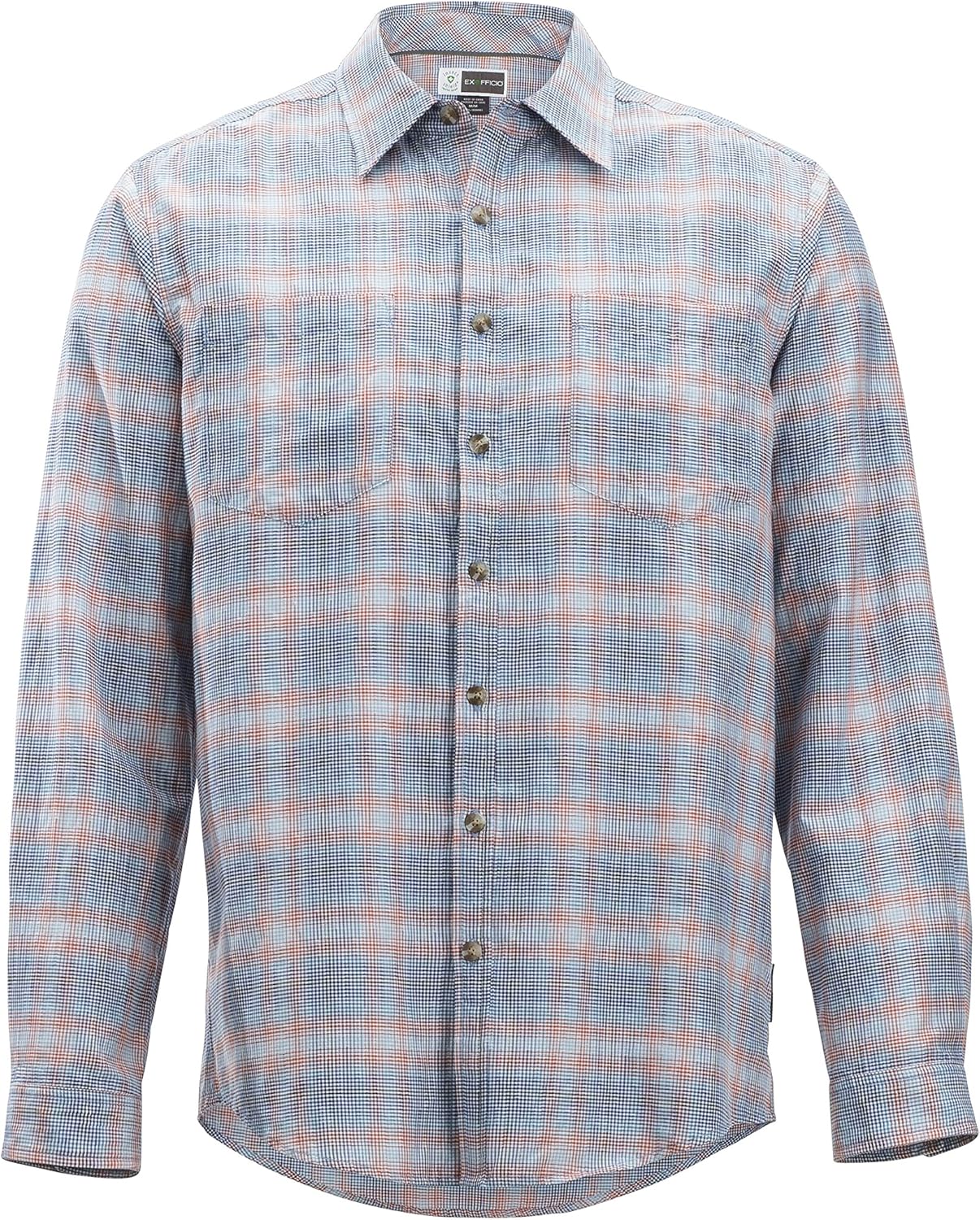 ExOfficio Men's BugsAway Poros Plaid Long Sleeve Button