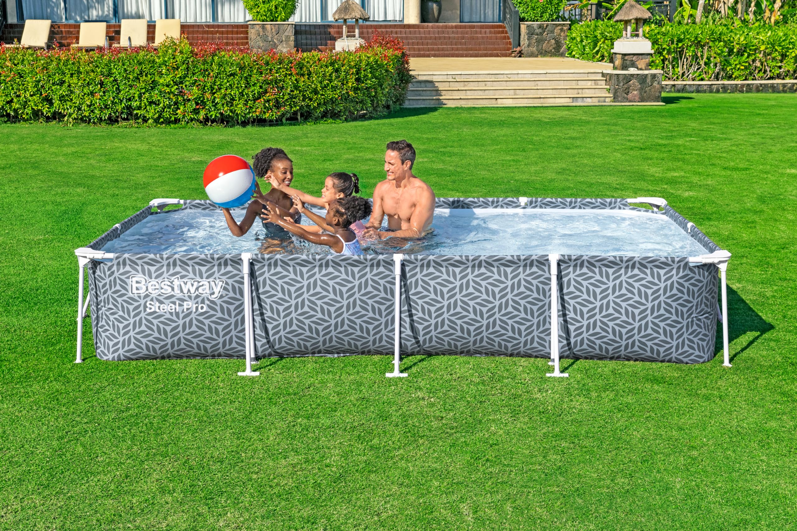 BESTWAY Piscina Desmontable Steel Pro 366x201x66 cm Gris