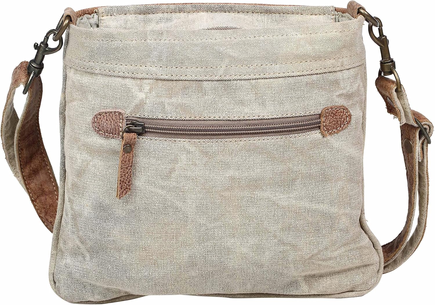 Myra Bag Hide & Floral Upcycled Canvas Crossbody Bag S-1202 - Image 4