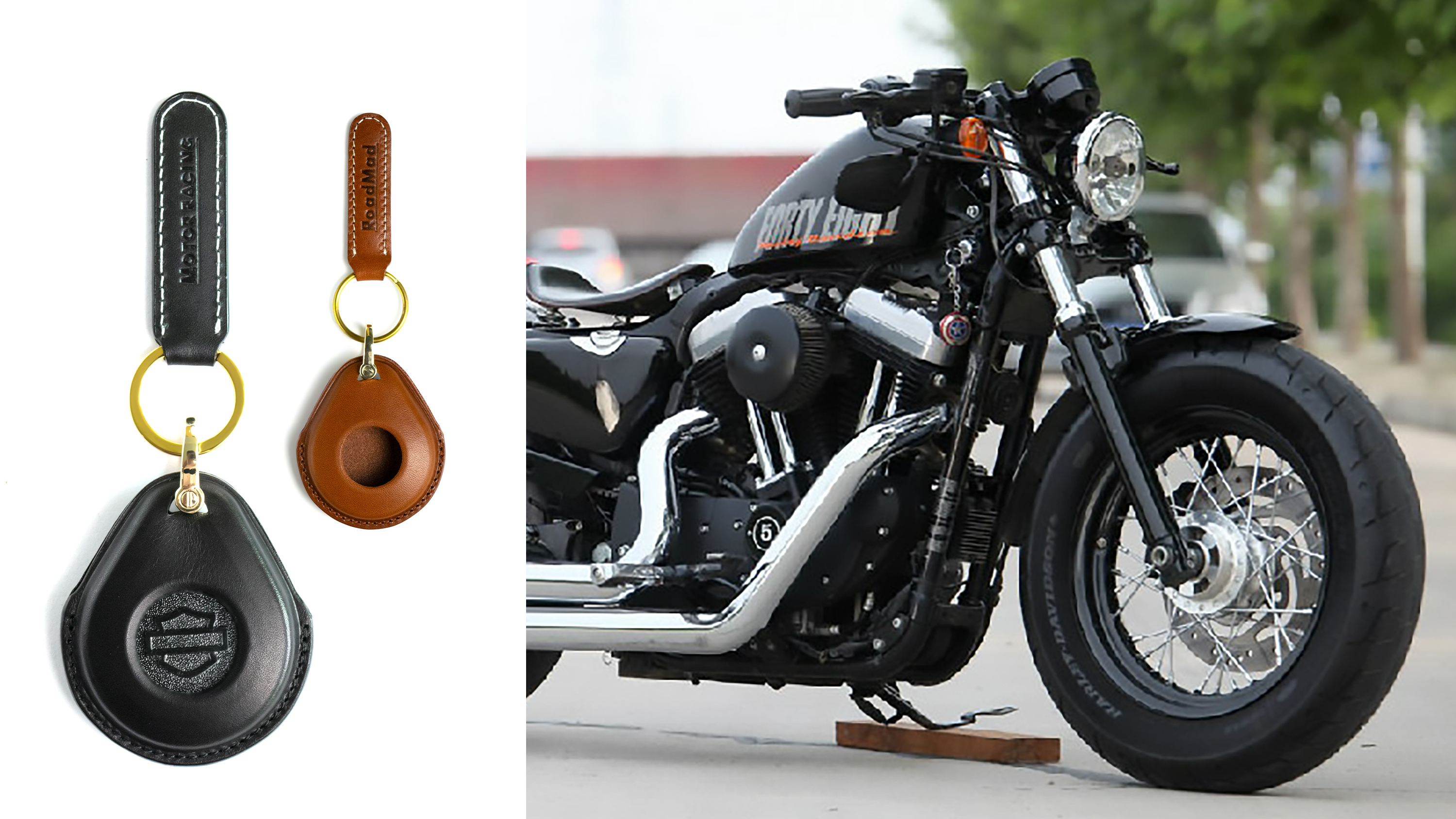 ハーレーダビットソン　キーカバー　黒　革 ハーレーバイク専用 キーフォブ ケース 本革 高級 harley キー