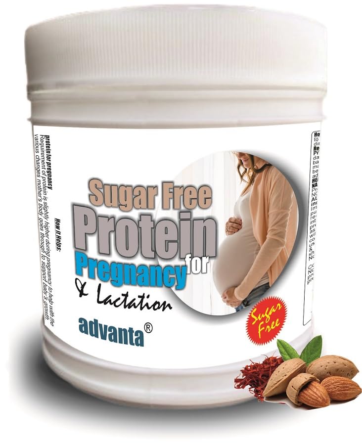 Sugar Free Whey Protein Supplement Powder for Pregnant/Lactating Women in Pregnancy/Lactation for Breastfeeding Mothers - 500g Kesar Badam