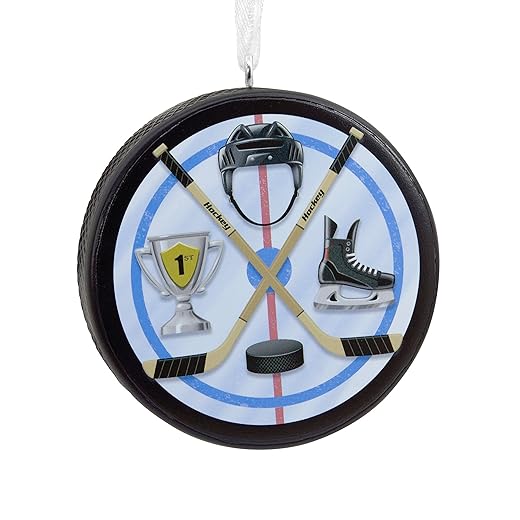 Hallmark Hockey Puck Christmas Ornament
