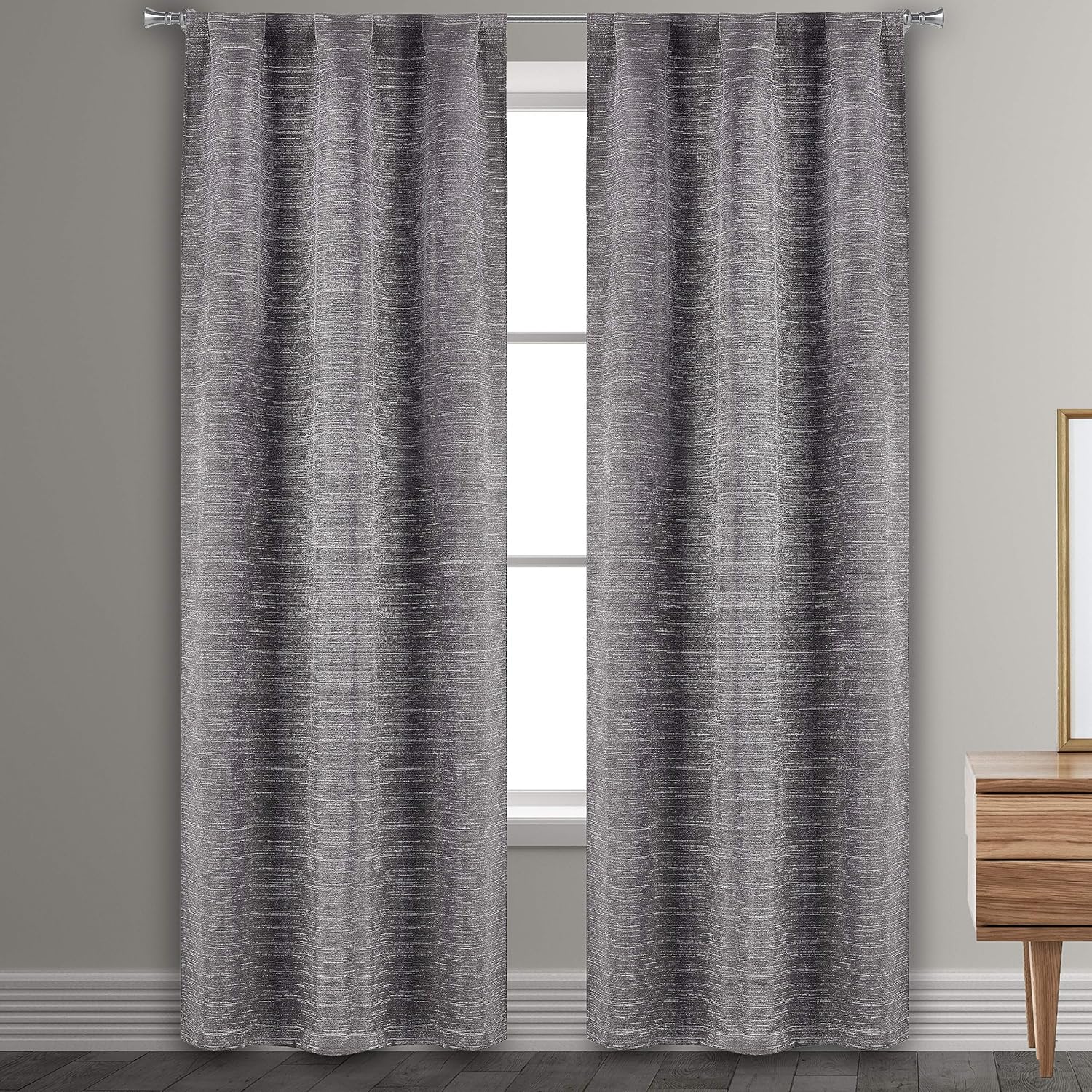 Kelvin Donatella Textured Blackout Curtain Set, 38x96
