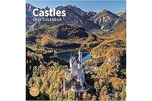 2024 Castles Monthly Wall Calendar by Bright Day, 12 x 12 Inch...
