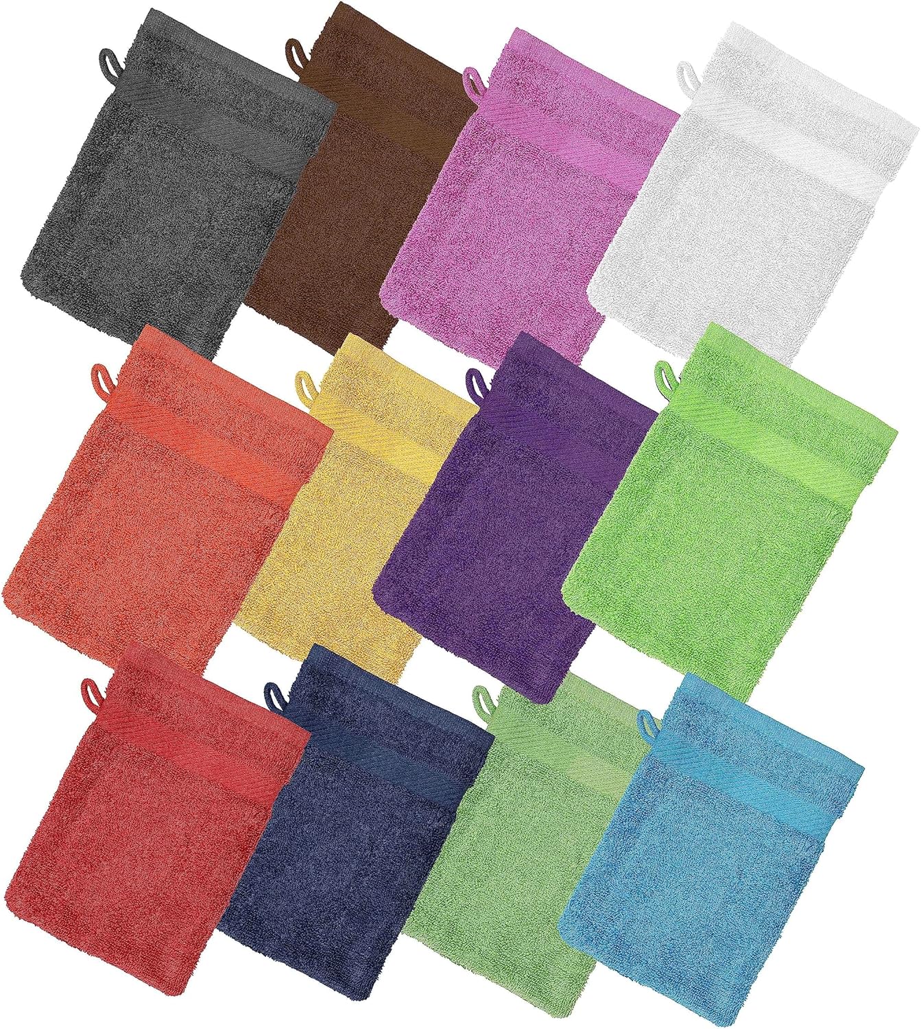 ZUPERIA Premium Bath Mitts Pack of 12 (6 x 9 Inches