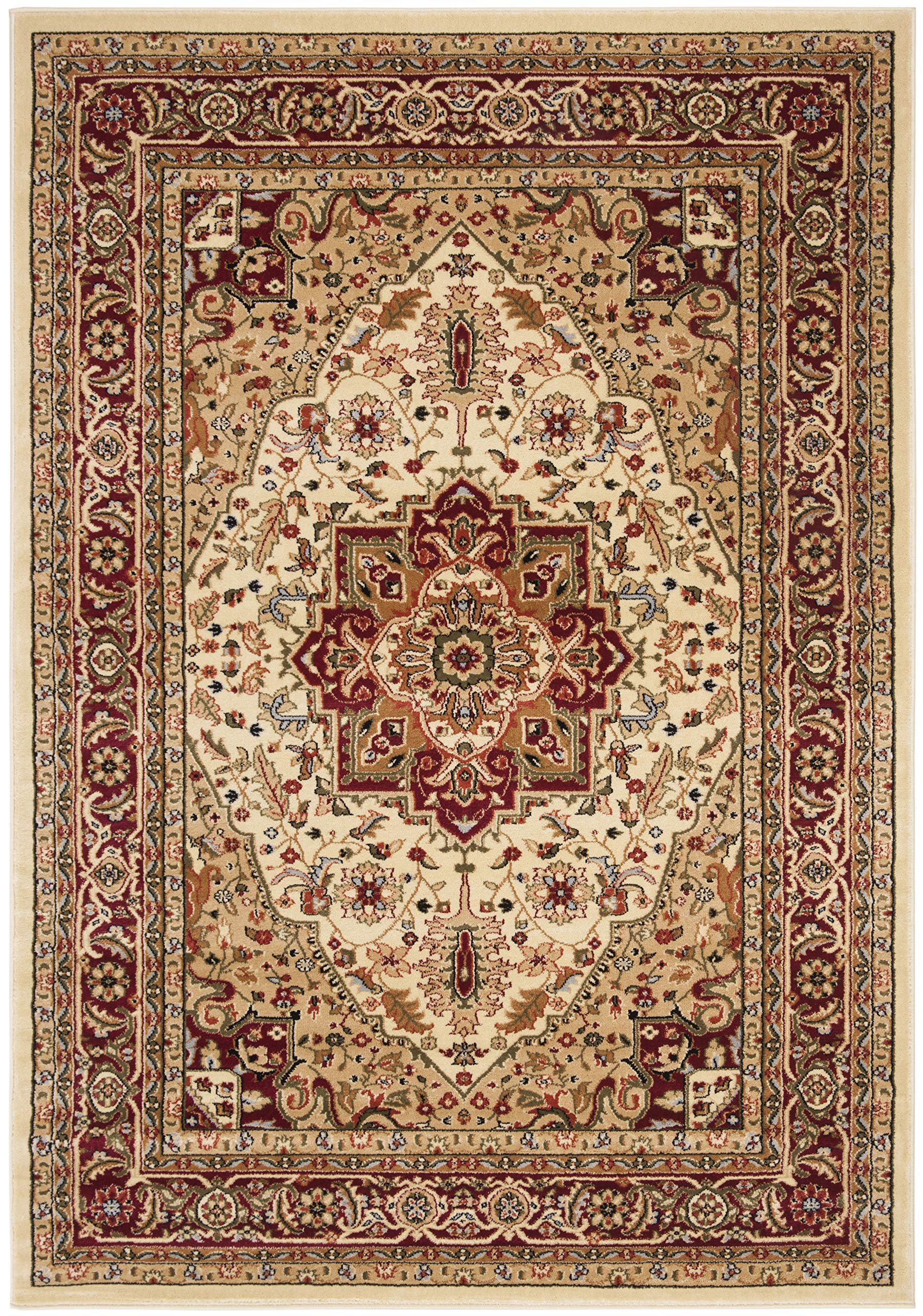Safavieh Lyndhurst Teppich 60x110 Cm - Beige/Elfenbein, Kurzflor Aus Polypropylen - Für Wohnzimmer, Schlafzimmer