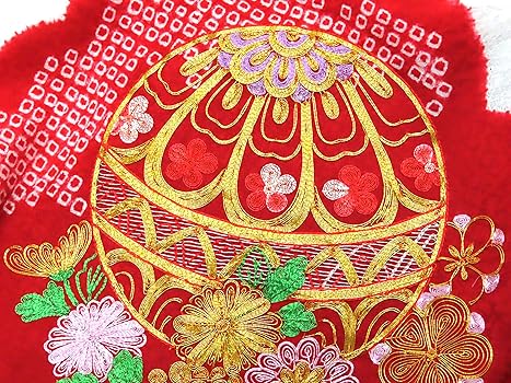 新品（純古典仕様）お宮参り 産着 祝着のきもの　女の子　本絞りに刺繍入り 新品（純古典仕様）お宮参り 産着 祝着のきもの 女の子 本絞りに刺繍