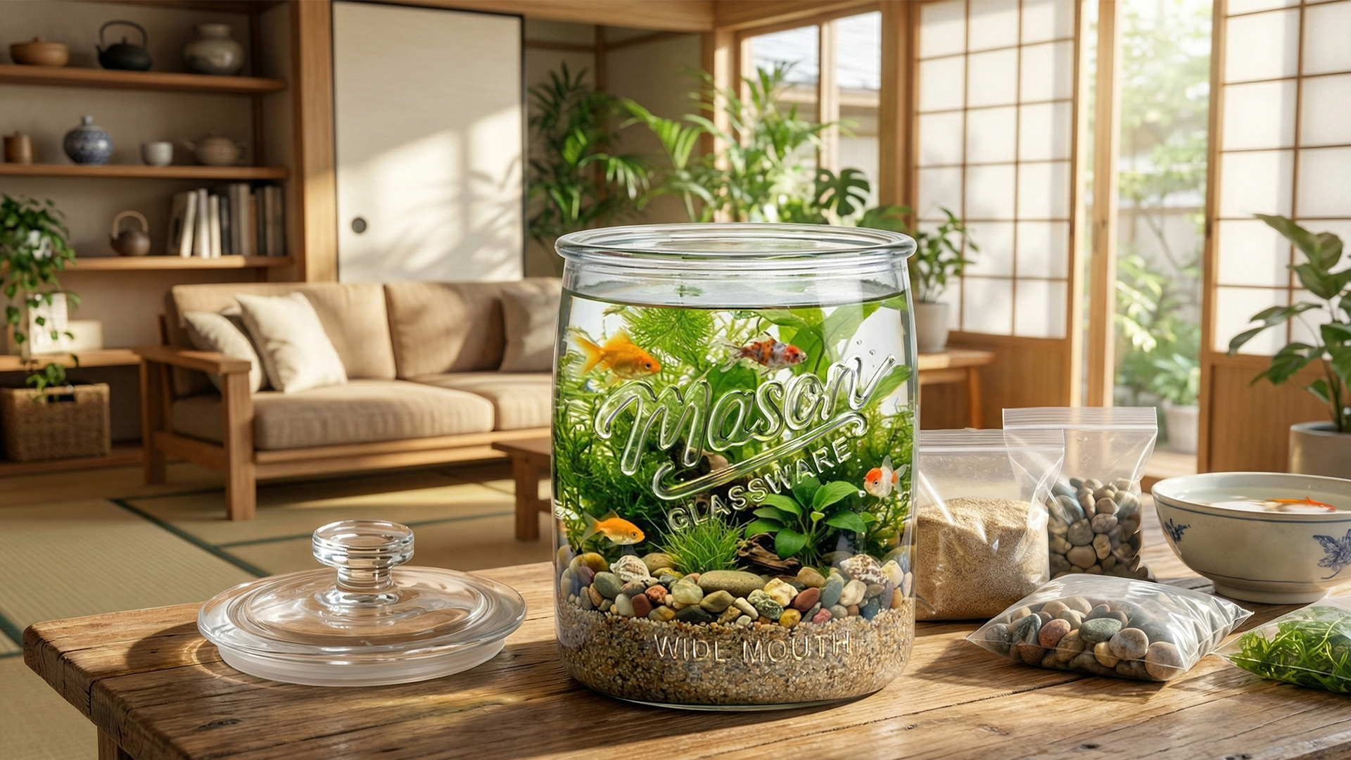 Amazon｜Ritayedet 3.7L メイソンジャー ガラス キャニスター 米びつ