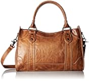 Women's Melissa Zip Satchel Leather Handbag with Adjustable Shoulder Strap & Top Handle