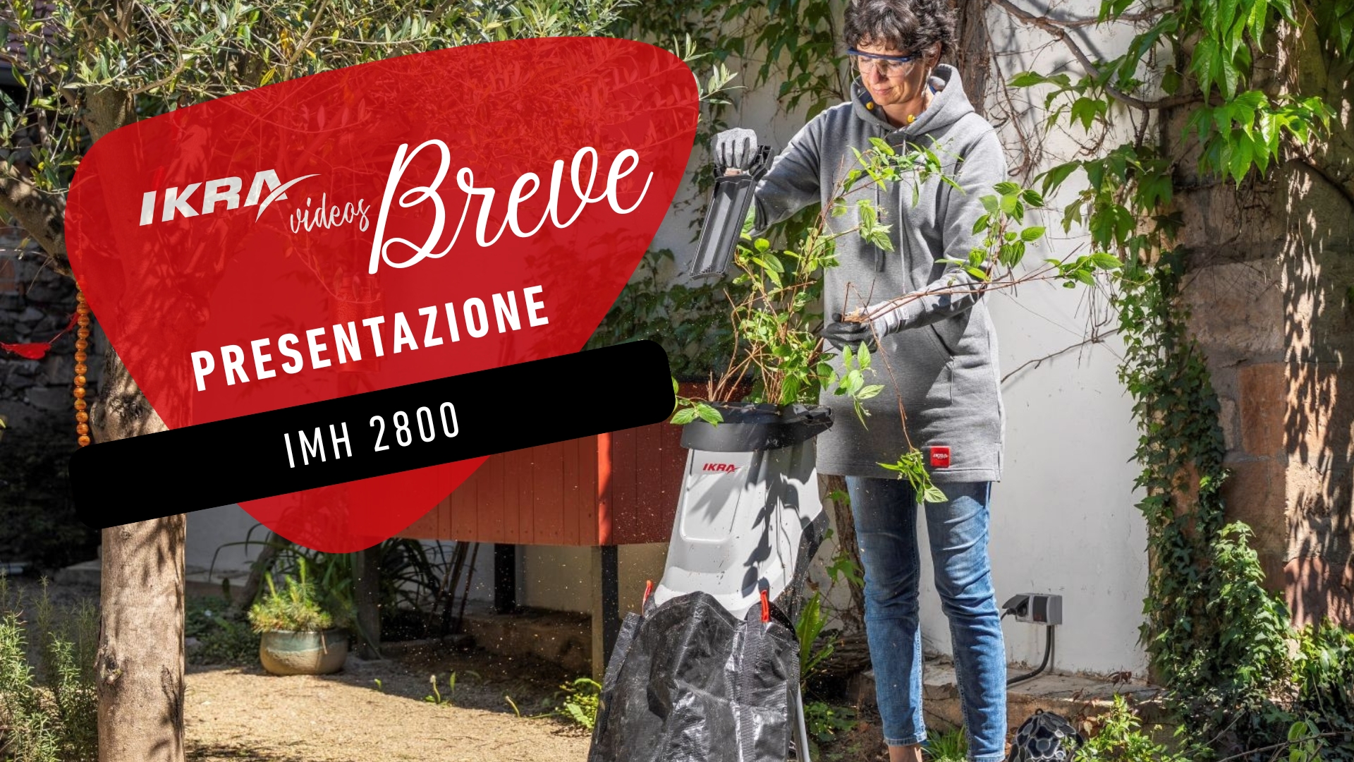 IKRA biotrituratore elettrica ILWH 3000, silenziosa e robusta, 3000W, spessore dei rami fino a 45mm