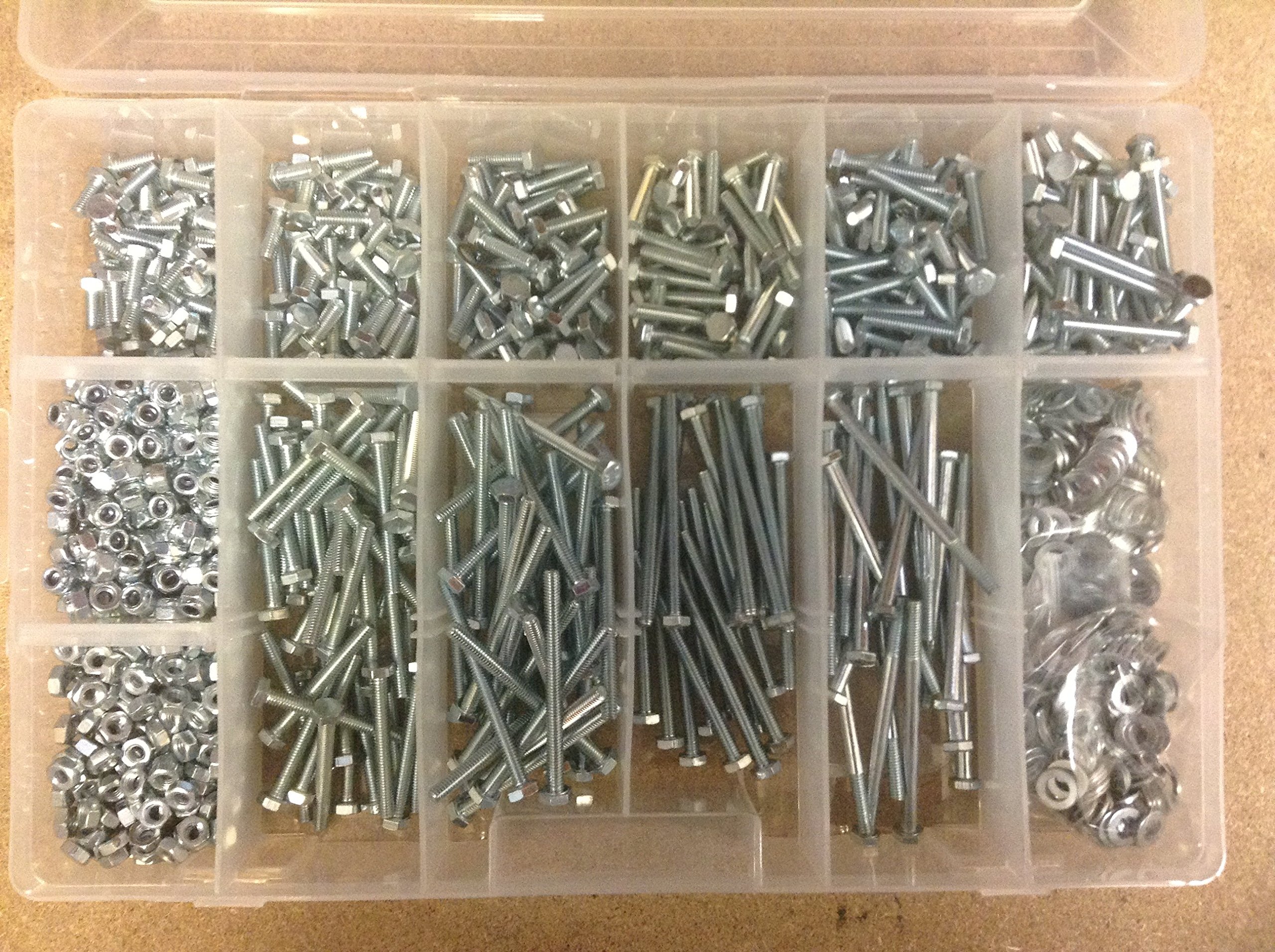 M4 Assorted Bolts Nuts and WASHERS KIT Set Bright ZINC Plated HIGH TENSILE Grade 8.8 DIN 933