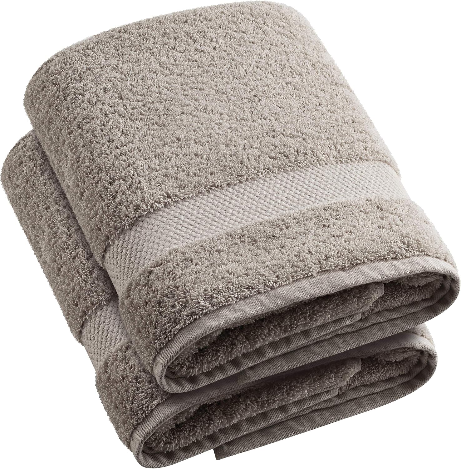 joluzzy Turkish Cotton Bath Towels Set, 30" x 55" Luxury Bathroom Towel, Premium Hotel and Spa Quality - Super Soft, Highly Absorbent (2 Pack, Silver-Gray)