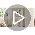 LIKIMIO Small Makeup Vanity Desk with Mirror and Lights, Vanity Table Set with Storage Drawer, Chair and Three Shelves, Bedroom, White