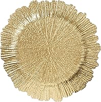 Vista 3 de ChargeIt by Jay Reef 1470110 - Plato de carga, dorado, 13 x 13 x 0.5 pulgadas