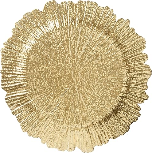 Miniatura 3 de ChargeIt by Jay Reef Charger - Plato de servicio de cristal decorativo grande de 13 pulgadas para el hogar o profesional para eventos de catering de