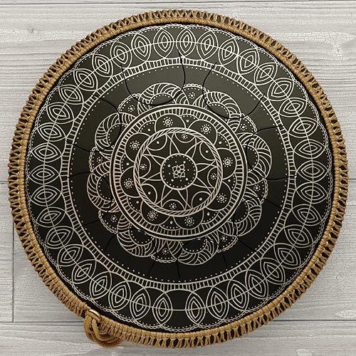 GUDA DRUM Freezbee con decoración de cuerda marrón mazos y bolsa de viaje. Mejor tambor de lengua