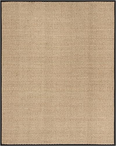 Vista 538 de Safavieh NF114A Natural Fiber Collection - Alfombra de fibras naturales de patrón trenzado, varios colores (5 x 8 pies), Fibras naturales, azul