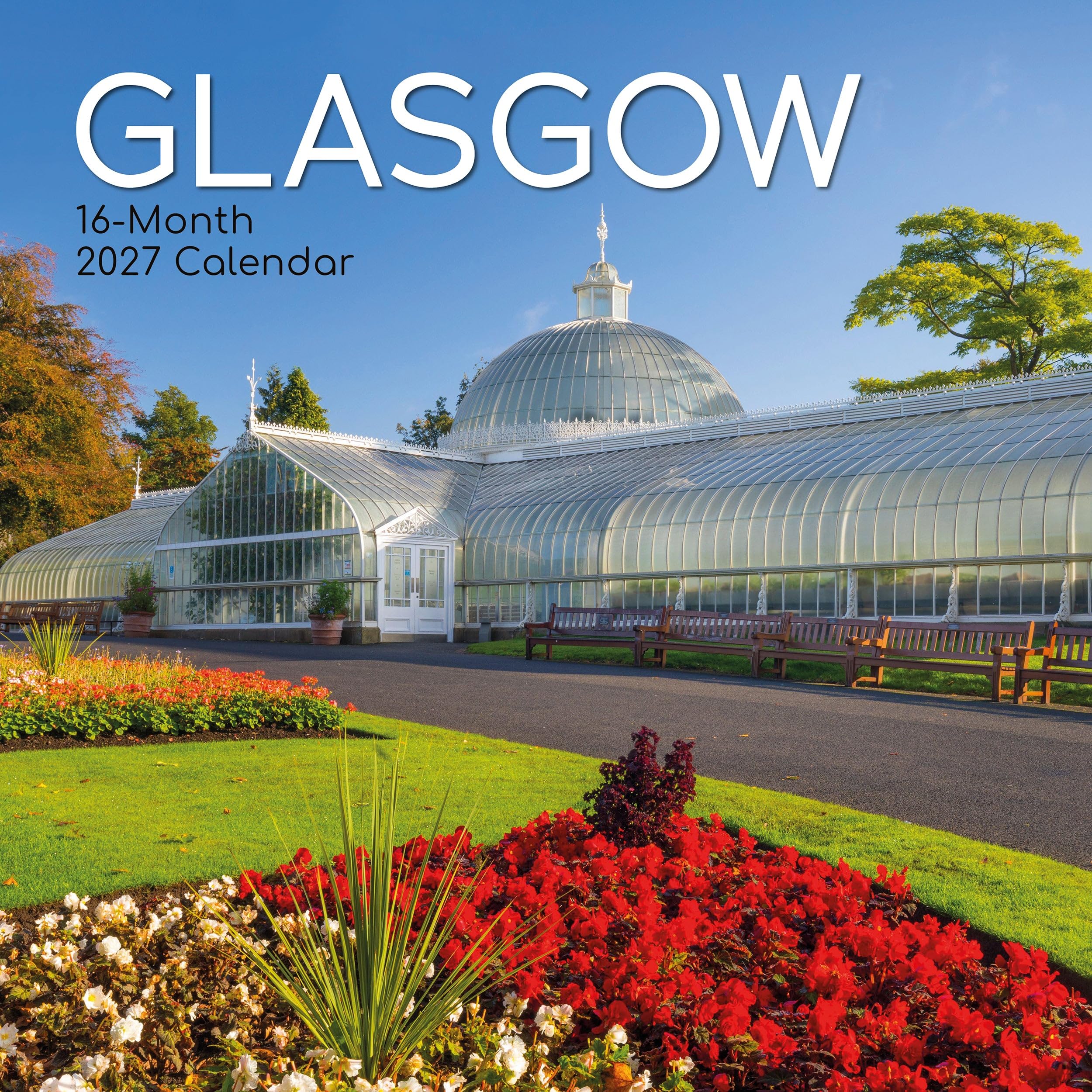 TGSC | Glasgow 2026-2027 Calendar, 16-Month Square Wall Calendar (Sept 2026-Dec 2027), UK Planner with City Photography, Home or Office Organiser | 30 x 30 cm