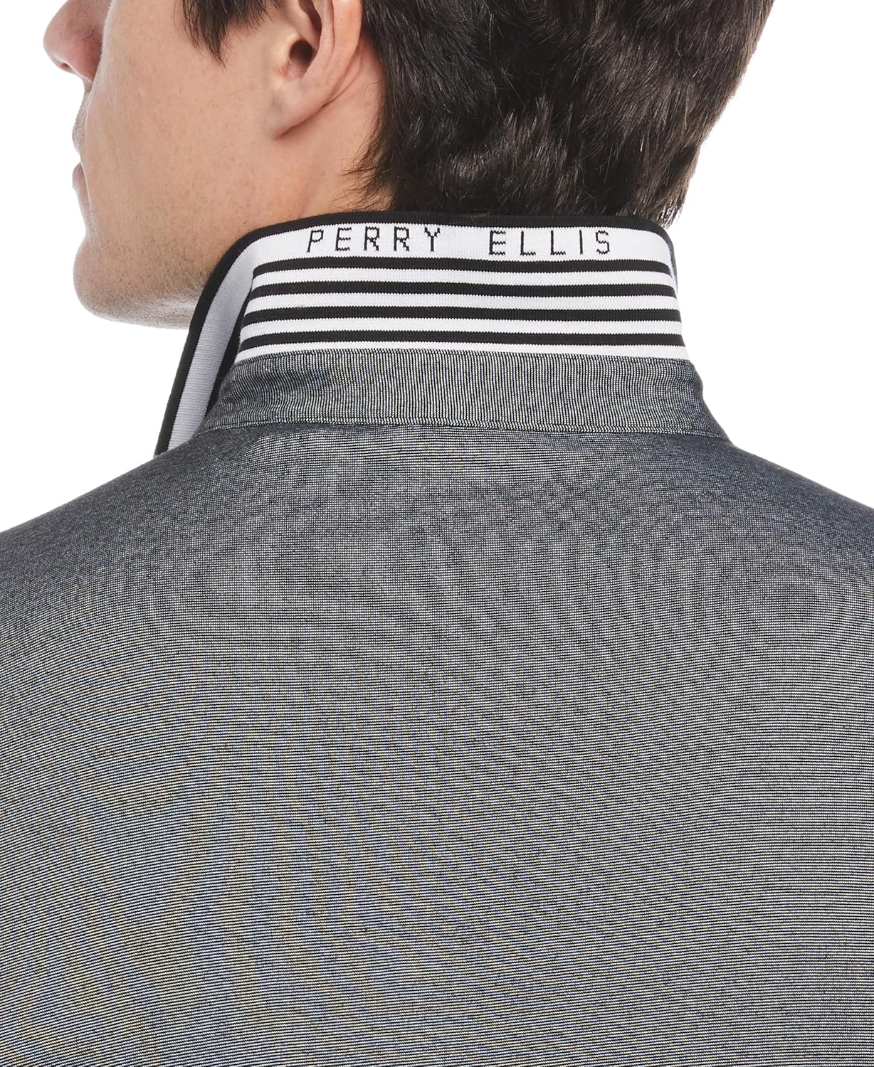 Perry Ellis Men's Icon Polo Shirt with Solid, Breathable, Moisture-Wicking Fabric (Sizes Small-5xl) - Image 3