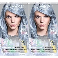 Vista 208 de L'Oreal Paris Feria Tinte permanente brillante multifacético, 721 Dusty Mauve, paquete de 1 10 negro azabache (negro más negro)