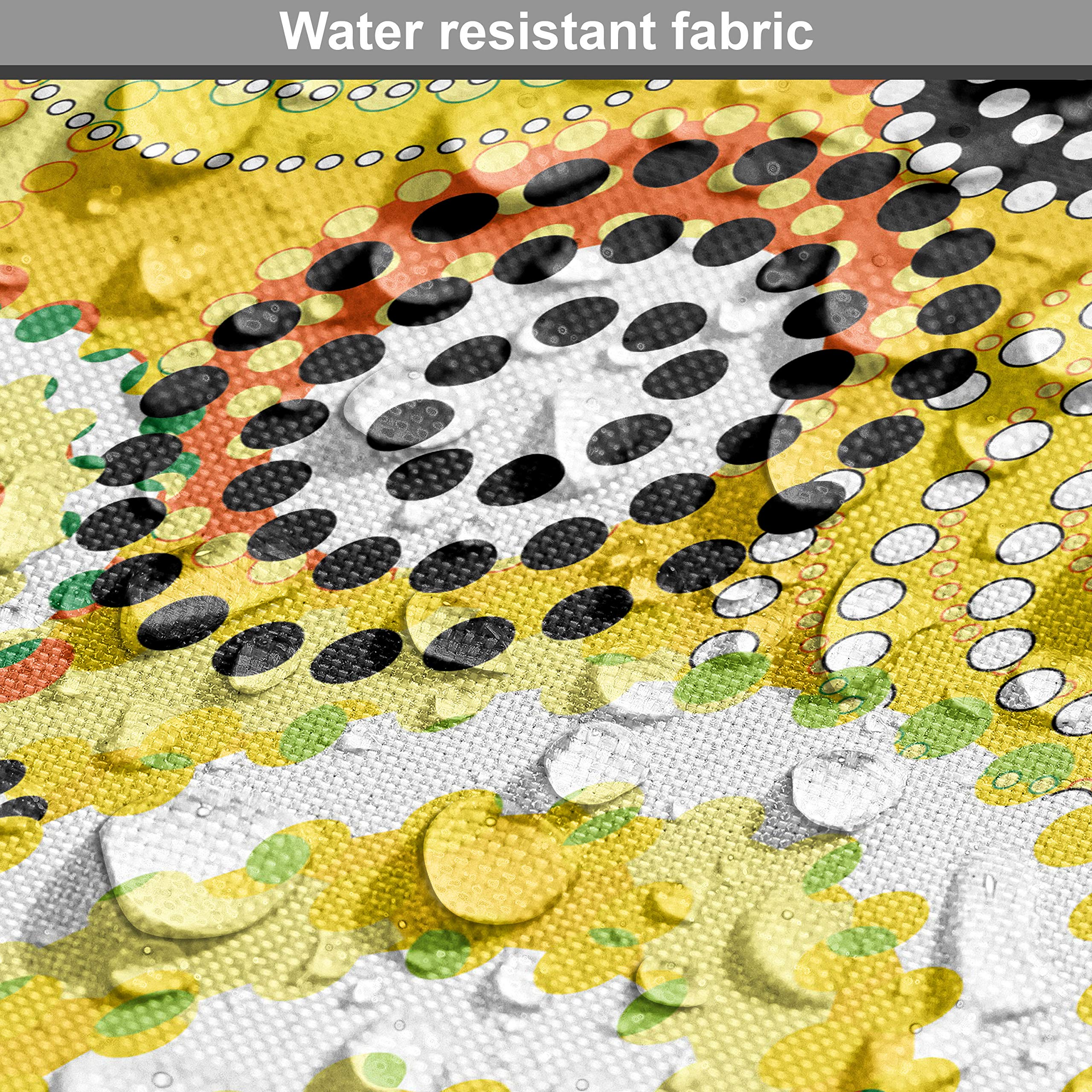 Amazon | Ambesonne 幾何学模様 ファブリック ヤード単位 レトロで珍しいサイケデリックスタイル リング型 ドットとスポット  様々な色のイメージ 装飾生地 室内装飾に 3ヤード マスタード | 布・生地 通販 Ambesonne 抽象生地 The yard 格子柄デザイン  幾何学模様 ..., image size:2560x2560