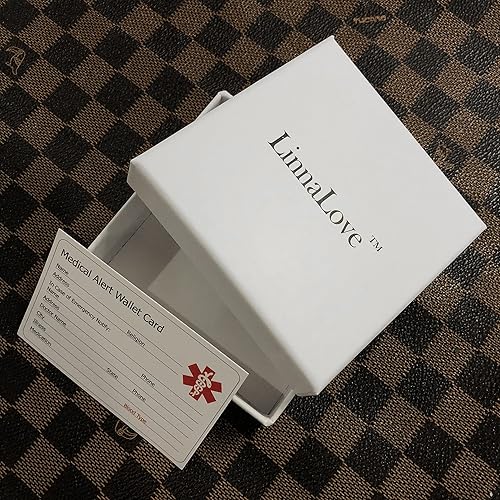 Miniatura 7 de LinnaLove Pulseras de identificación de alerta médica deportiva de 7.5 pulgadas para mujeres y hombres, pulseras de alerta médica transpirables e