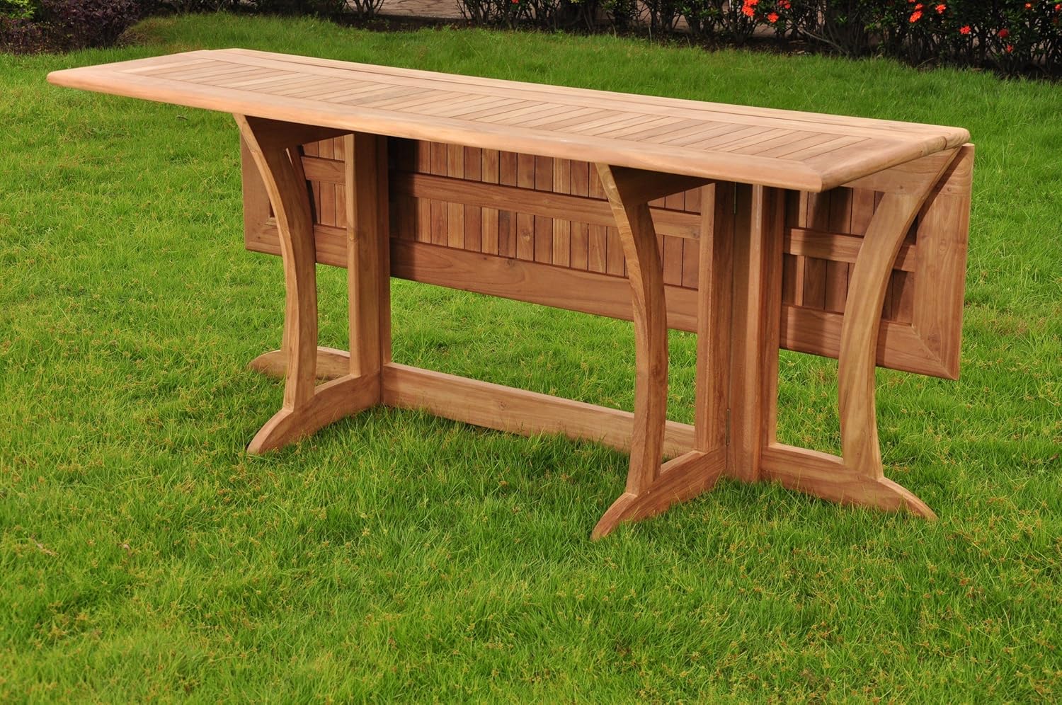 6 Seater Grade-A Teak Wood 7pc Dining Set: 69" Warwick Rectangle Table and 6 Leveb Stacking Arm Chairs #TSDSLV5