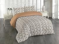 Vista 1 de Ambesonne Juego de funda de edredón con diseño de mosaico, diseño geométrico cuadrado y triángulo, estampado caprichoso, juego de ropa de cama