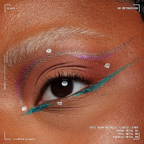 Miniatura 6 de NYX PROFESSIONAL MAKEUP Epic Wear - Delineador líquido metálico, resistente al agua de larga duración, metal marrón